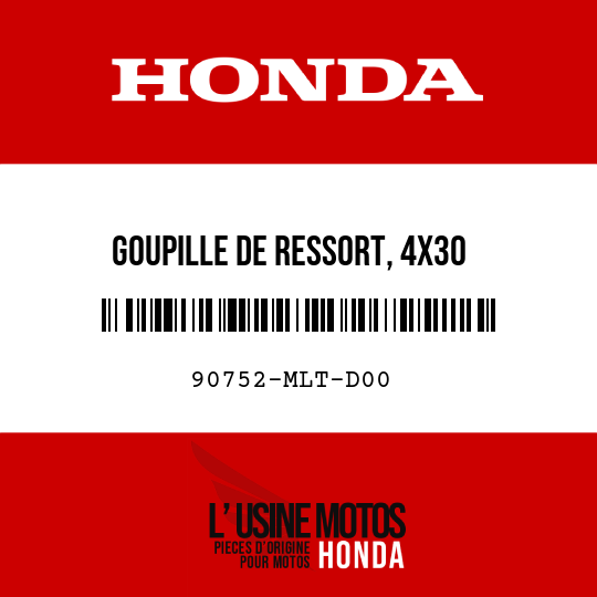 image de 90752-MLT-D00 GOUPILLE DE RESSORT, 4X30