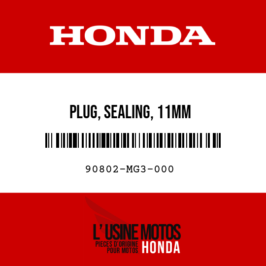 image de 90802-MG3-000 PLUG, SEALING, 11MM