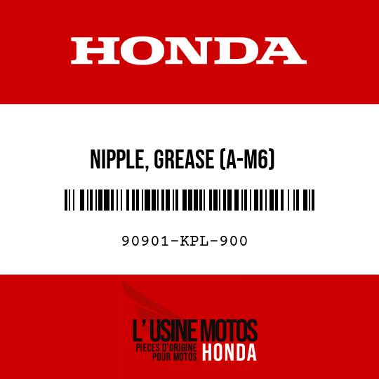 image de 90901-KPL-900 NIPPLE, GREASE (A-M6)