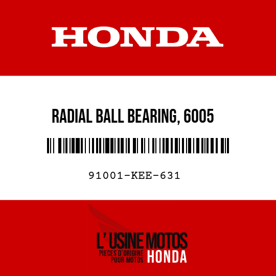 image de 91001-KEE-631 RADIAL BALL BEARING, 6005