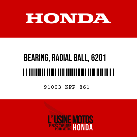 image de 91003-KPP-861 BEARING, RADIAL BALL, 6201