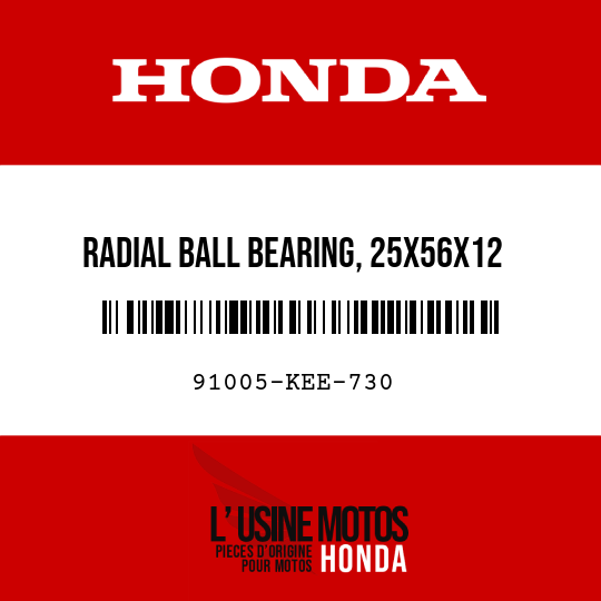 image de 91005-KEE-730 RADIAL BALL BEARING, 25X56X12