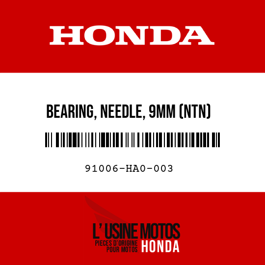 image de 91006-HA0-003 BEARING, NEEDLE, 9MM (NTN)