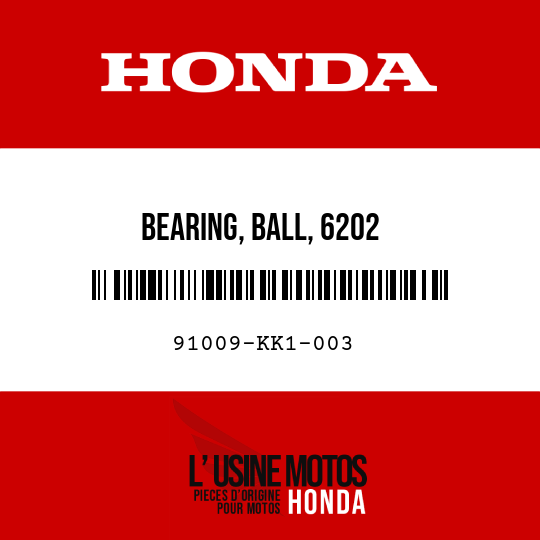 image de 91009-KK1-003 BEARING, BALL, 6202