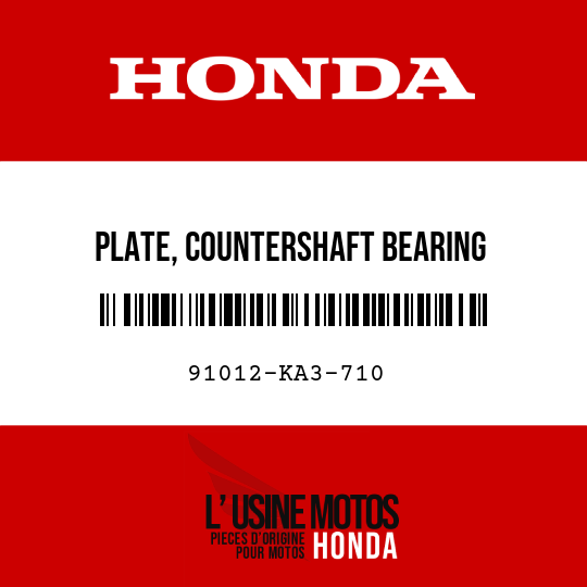image de 91012-KA3-710 PLATE, COUNTERSHAFT BEARING