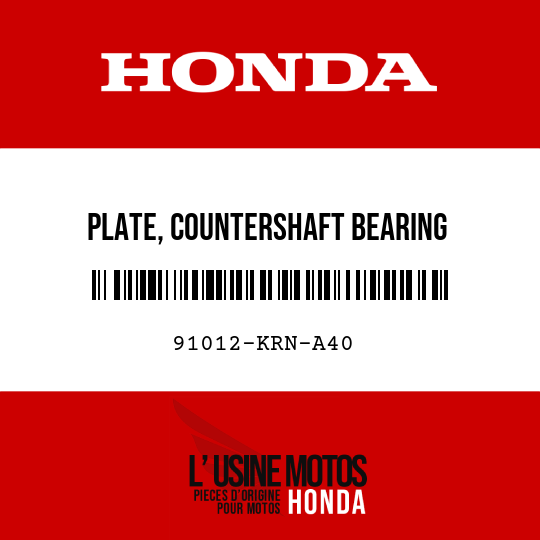 image de 91012-KRN-A40 PLATE, COUNTERSHAFT BEARING