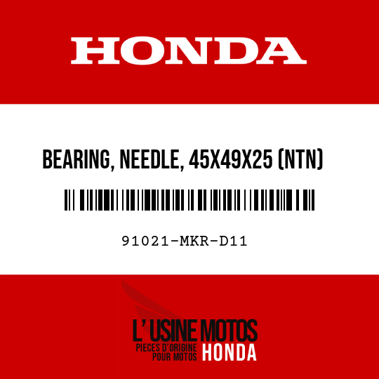 image de 91021-MKR-D11 BEARING, NEEDLE, 45X49X25 (NTN)