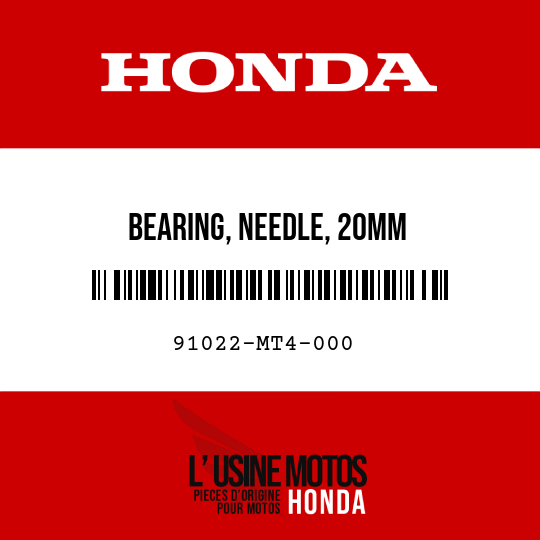image de 91022-MT4-000 BEARING, NEEDLE, 20MM