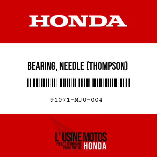 image de 91071-MJ0-004 BEARING, NEEDLE (THOMPSON)