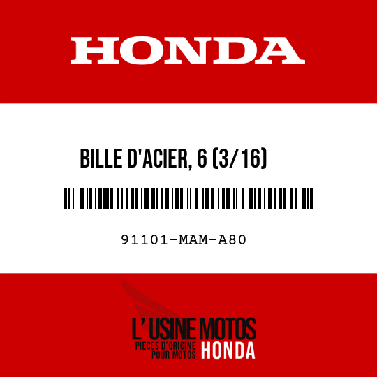image de 91101-MAM-A80 BILLE D'ACIER, 6 (3/16)