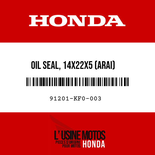 image de 91201-KF0-003 OIL SEAL, 14X22X5 (ARAI)