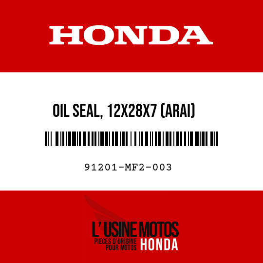 image de 91201-MF2-003 OIL SEAL, 12X28X7 (ARAI)