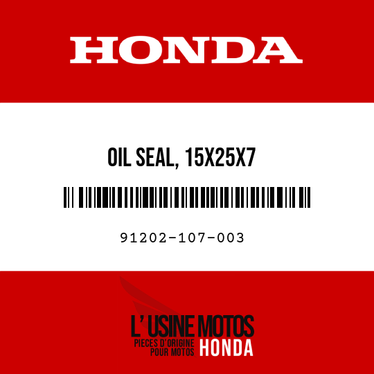 image de 91202-107-003 OIL SEAL, 15X25X7