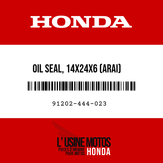 image de 91202-444-023 OIL SEAL, 14X24X6 (ARAI)