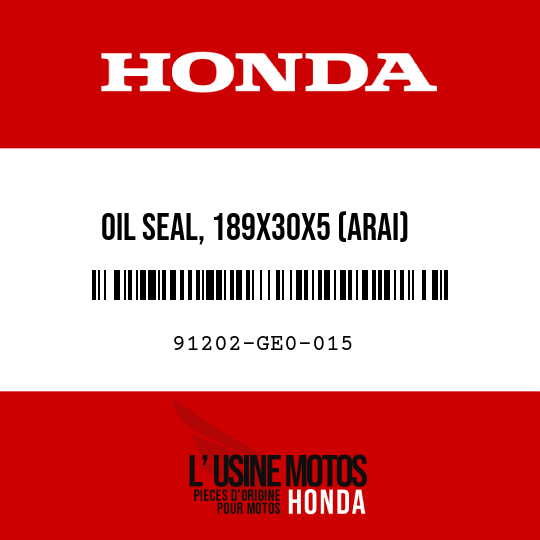 image de 91202-GE0-015 OIL SEAL, 189X30X5 (ARAI)
