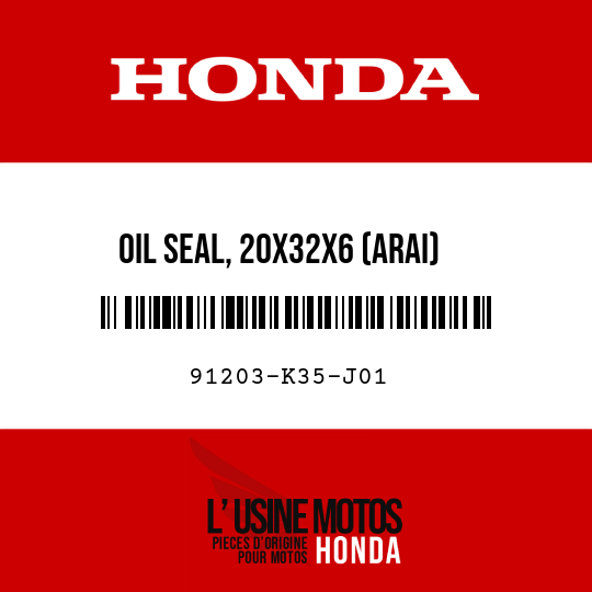 image de 91203-K35-J01 OIL SEAL, 20X32X6 (ARAI)