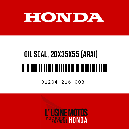 image de 91204-216-003 OIL SEAL, 20X35X55 (ARAI)