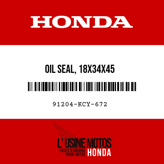 image de 91204-KCY-672 OIL SEAL, 18X34X45