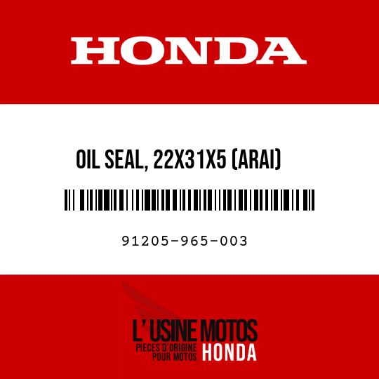 image de 91205-965-003 OIL SEAL, 22X31X5 (ARAI)