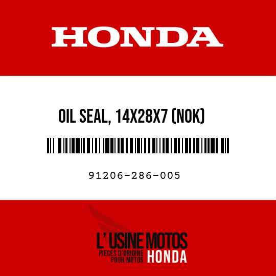 image de 91206-286-005 OIL SEAL, 14X28X7 (NOK)