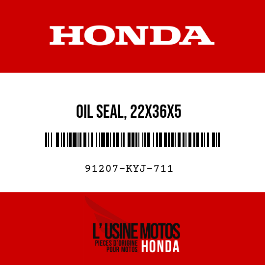 image de 91207-KYJ-711 OIL SEAL, 22X36X5
