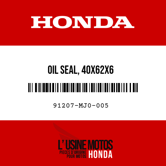 image de 91207-MJ0-005 OIL SEAL, 40X62X6