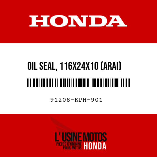 image de 91208-KPH-901 OIL SEAL, 116X24X10 (ARAI)