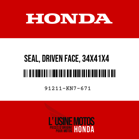 image de 91211-KN7-671 SEAL, DRIVEN FACE, 34X41X4