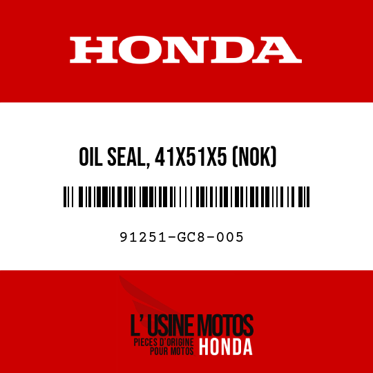 image de 91251-GC8-005 OIL SEAL, 41X51X5 (NOK)