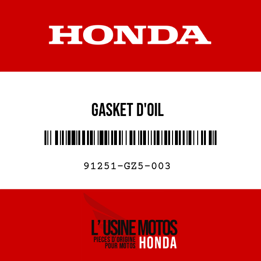 image de 91251-GZ5-003 GASKET D'OIL