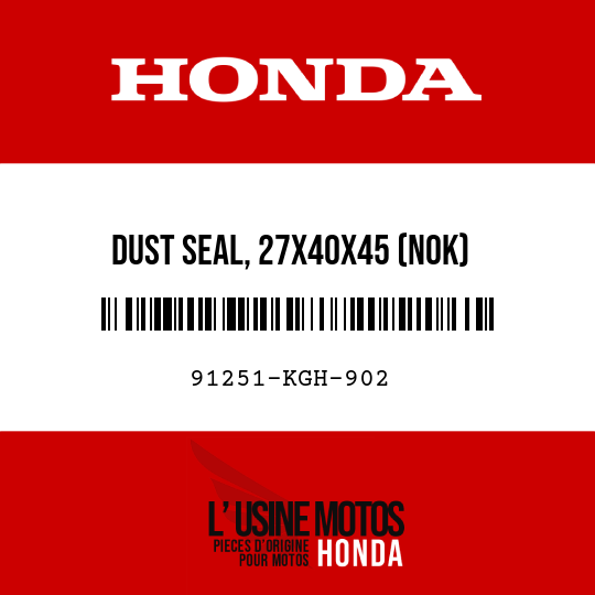 image de 91251-KGH-902 DUST SEAL, 27X40X45 (NOK)