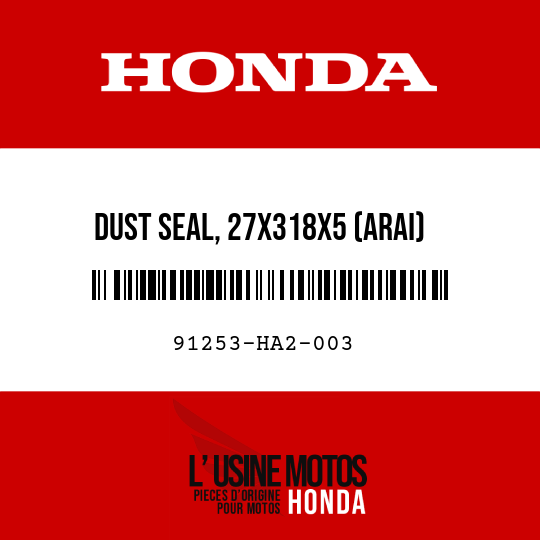 image de 91253-HA2-003 DUST SEAL, 27X318X5 (ARAI)