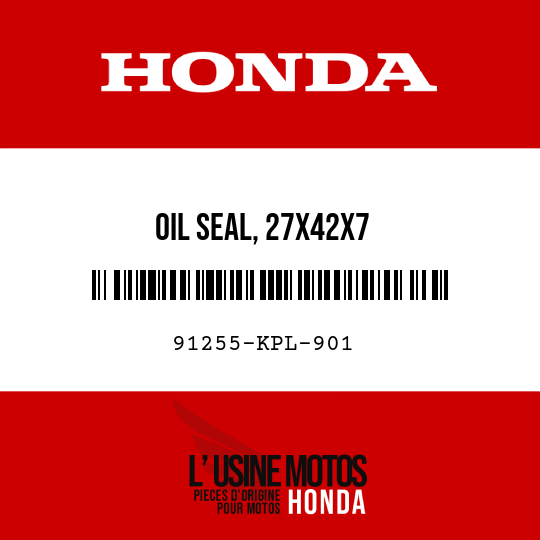 image de 91255-KPL-901 OIL SEAL, 27X42X7
