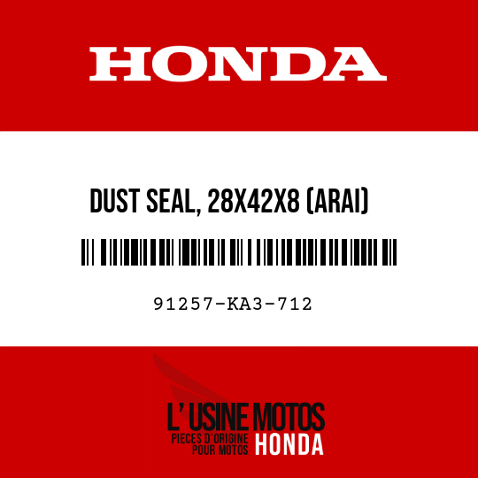 image de 91257-KA3-712 DUST SEAL, 28X42X8 (ARAI)