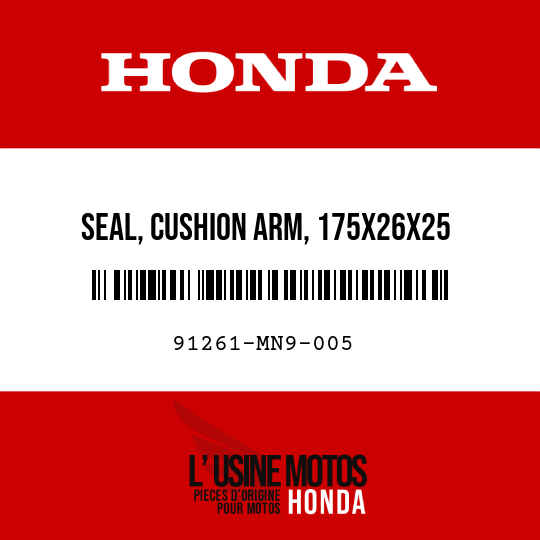 image de 91261-MN9-005 SEAL, CUSHION ARM, 175X26X25