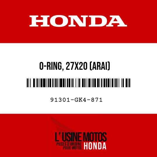 image de 91301-GK4-871 O-RING, 27X20 (ARAI)