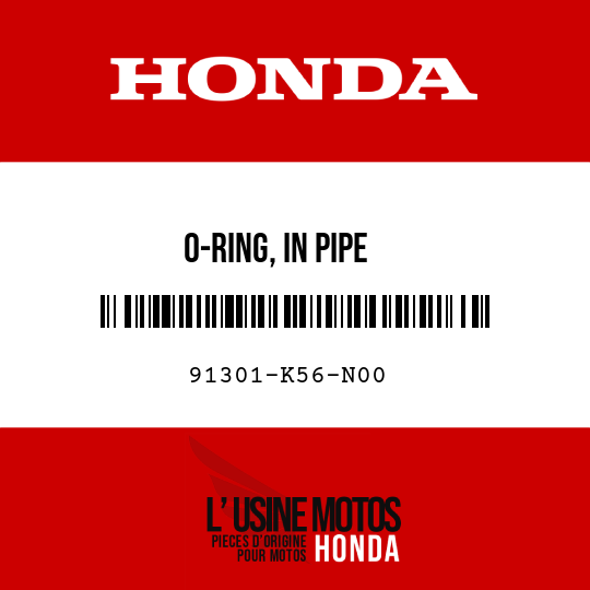image de 91301-K56-N00 O-RING, IN PIPE