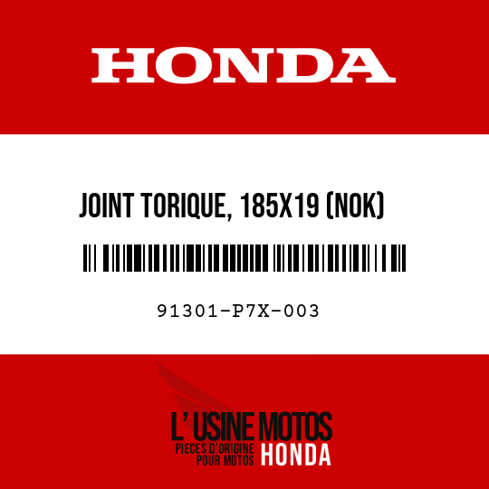 image de 91301-P7X-003 JOINT TORIQUE, 185X19 (NOK)