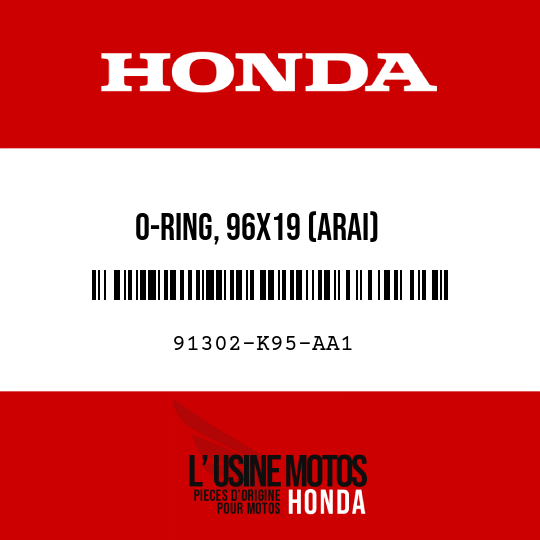 image de 91302-K95-AA1 O-RING, 96X19 (ARAI)