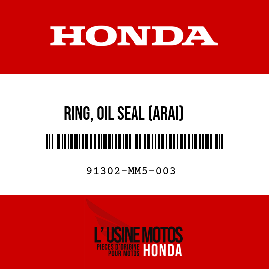 image de 91302-MM5-003 RING, OIL SEAL (ARAI)