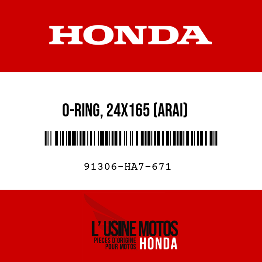 image de 91306-HA7-671 O-RING, 24X165 (ARAI)