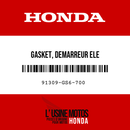 image de 91309-GS6-700 GASKET, DEMARREUR ELE