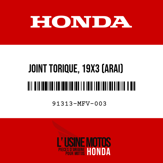 image de 91313-MFV-003 JOINT TORIQUE, 19X3 (ARAI)