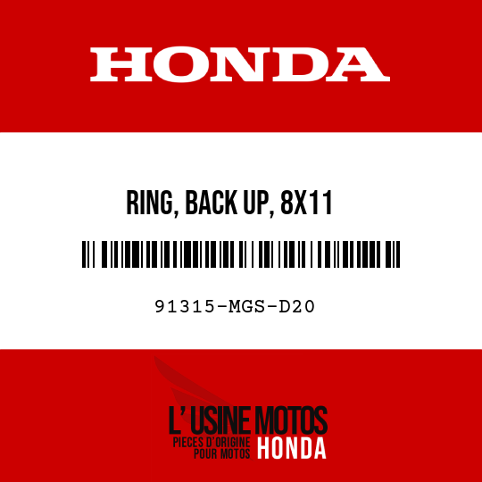 image de 91315-MGS-D20 RING, BACK UP, 8X11