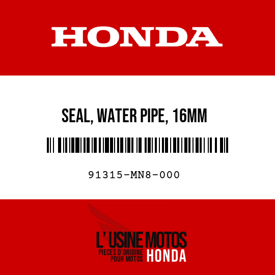 image de 91315-MN8-000 SEAL, WATER PIPE, 16MM