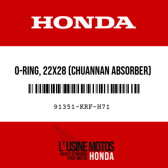 image de 91351-KRF-H71 O-RING, 22X28 (CHUANNAN ABSORBER)