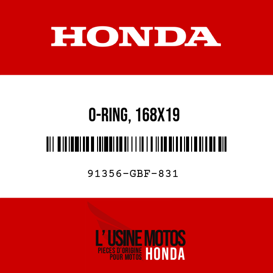 image de 91356-GBF-831 O-RING, 168X19