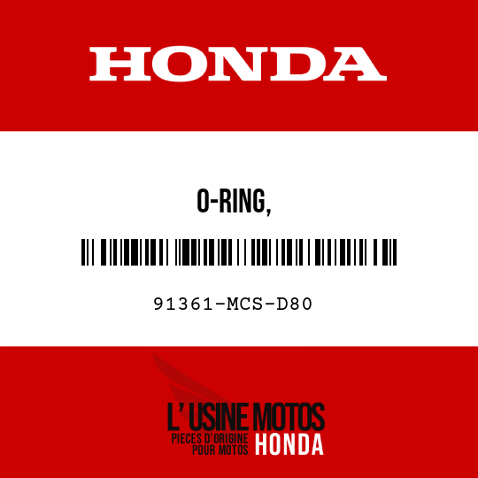 image de 91361-MCS-D80 O-RING,
