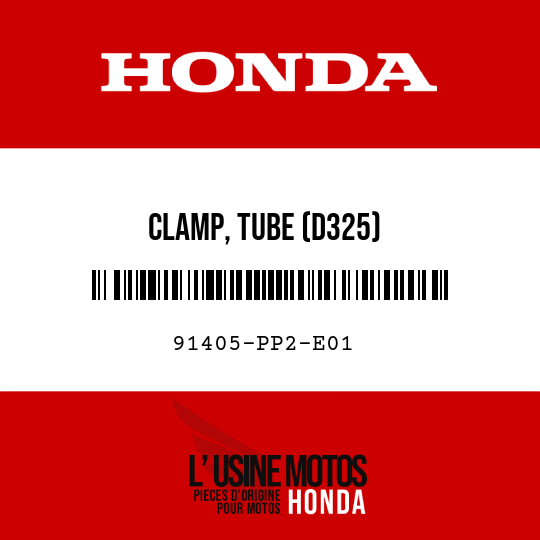 image de 91405-PP2-E01 CLAMP, TUBE (D325)