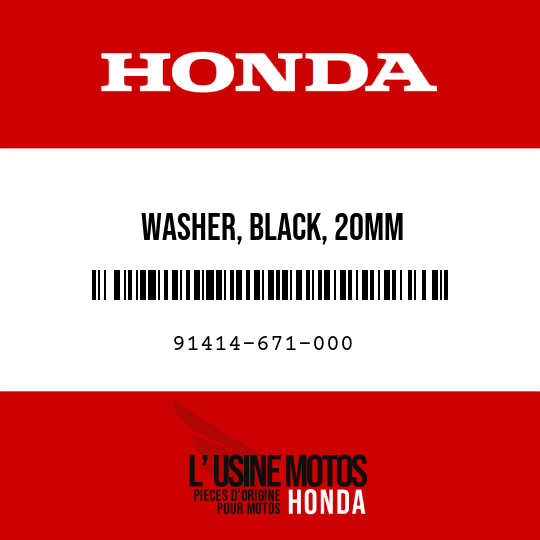 image de 91414-671-000 WASHER, BLACK, 20MM